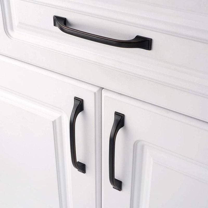 KOOFIZO 10 Pack 5 Inch Oil Rubbed Bronze Kitchen Cabinet Pulls Rubbed Bronze Cabinet Handles Bronze Cabinet Hardware for Kitchen Cabinets 1958 Drawer Dresser Cupboard Bedroom - Image 4